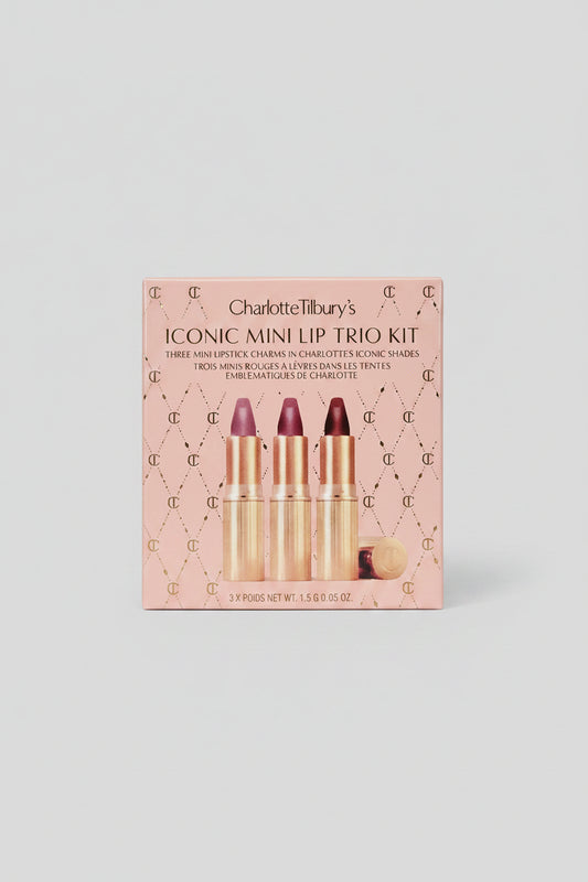 Charlotte Tilbury Iconic Mini Lip Trio Kit — Pillow Talk, Walk of No Shame & Supermodel