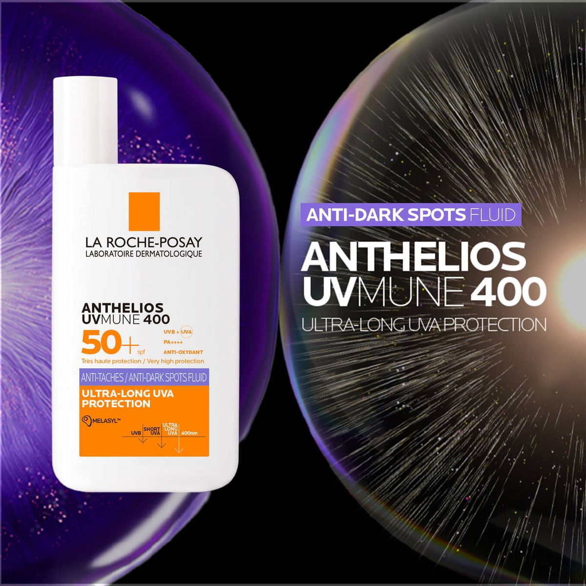 La Roche-Posay Anthelios UVMune 400 — Anti-Dark Spots Fluid SPF50+ (50ml)