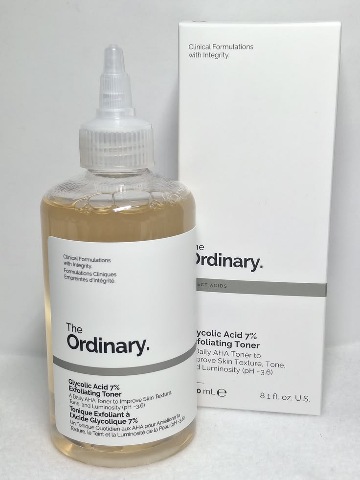 The Ordinary Skincare Set – Niacinamide 10% + Zinc 1%, AHA 30% + BHA 2% Peel & Glycolic Acid 7% Toner for Acne, Pores & Bright Skin
