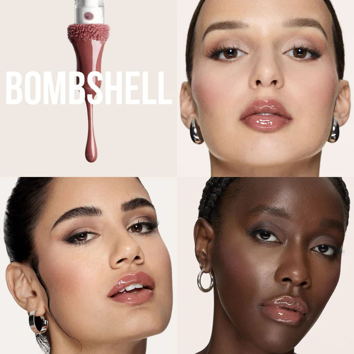 HUDA BEAUTY Faux Filler Lip Gloss | High Shine Hydrating Plumping Gloss