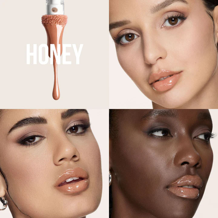 HUDA BEAUTY Faux Filler Lip Gloss | High Shine Hydrating Plumping Gloss