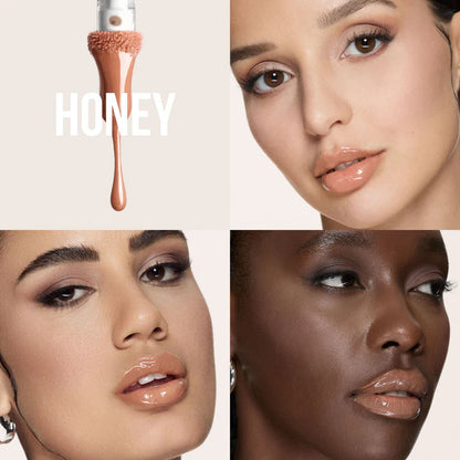HUDA BEAUTY Faux Filler Lip Gloss | High Shine Hydrating Plumping Gloss