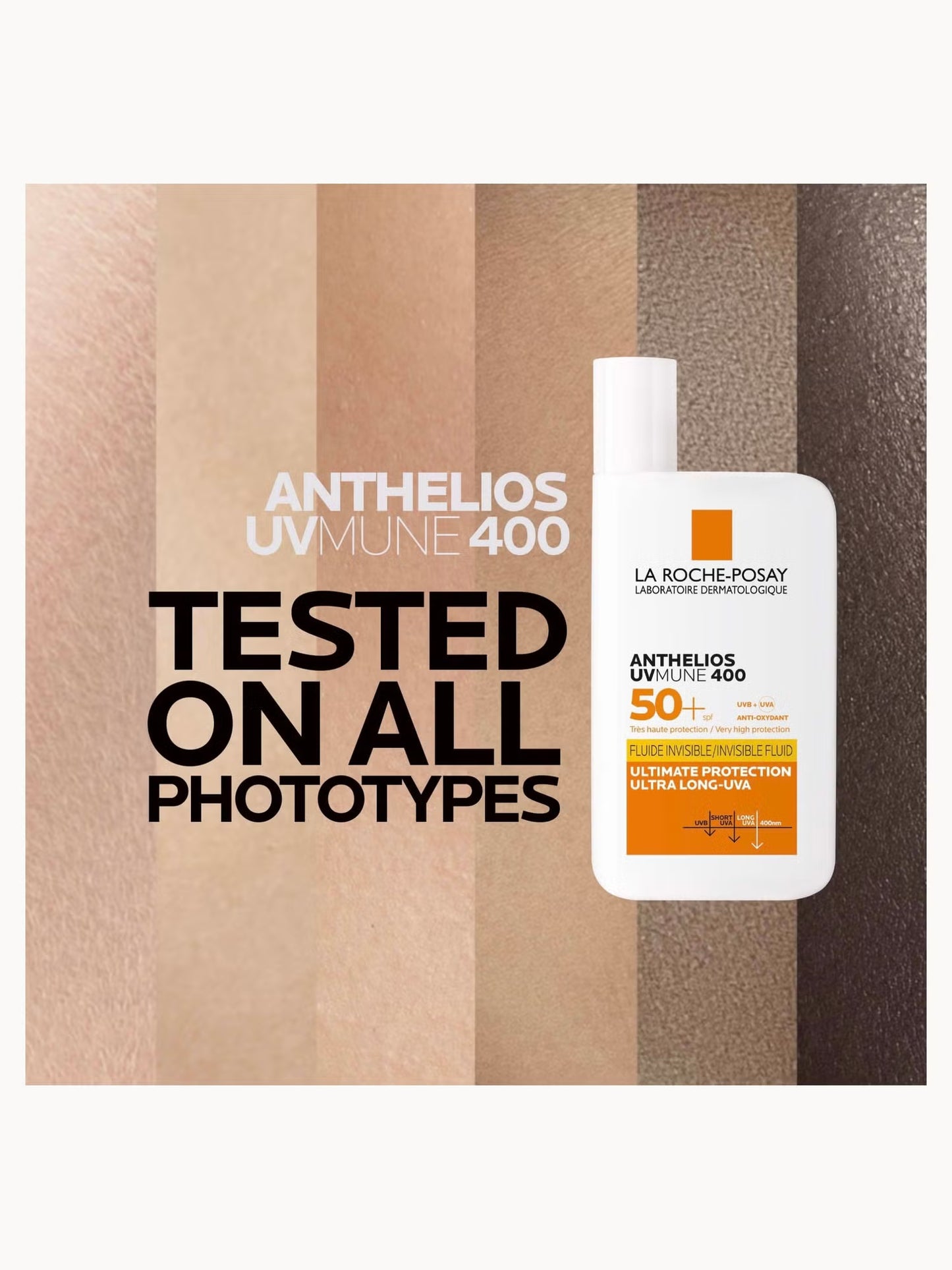 La Roche-Posay Anthelios UVMune 400 — Invisible Fluid Sunscreen SPF50+ (50ml)