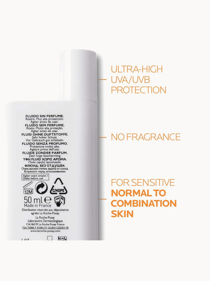 La Roche-Posay Anthelios UVMune 400 — Invisible Fluid Sunscreen SPF50+ (50ml)
