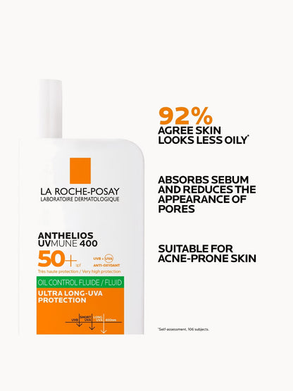 La Roche-Posay Anthelios UVMune 400 — Oil Control Fluid SPF50+ (50ml)