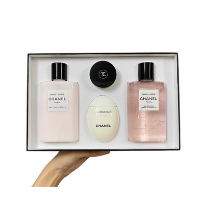 Paris Inspired Beauty Gift Set – Body Lotion, Shower Gel, Hand Cream & Balm