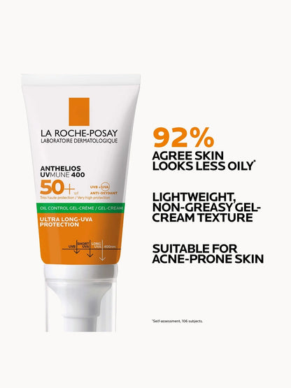 La Roche-Posay Anthelios UVMune 400 — Oil Control Gel-Cream SPF50+ (50ml)