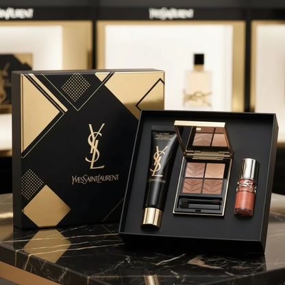YSL Top Secrets Trio Gift Set – Moisturizer, Eyeshadow Pallete & Lipgloss